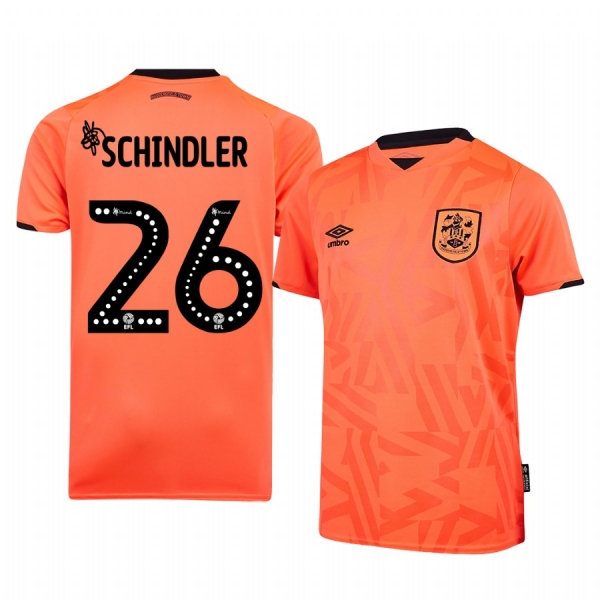 Huddersfield Town Christopher Schindler 19-20 Third Men's Orange Short Sleeve Jersey