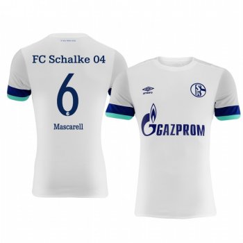 Schalke 04 Omar Mascarell White Away Jersey 19-20 Men's