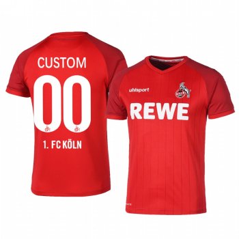 1. FC Koln Custom 19-20 Away Men's Red Short Sleeve Jersey