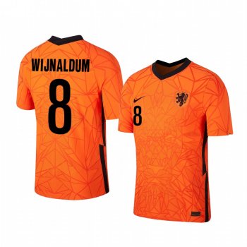 Georginio Wijnaldum Netherlands 2020 Orange Home Men's Short Sleeve Jersey