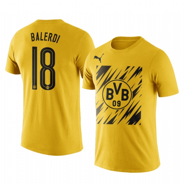 Men's Leonardo Balerdi Borussia Dortmund Iconic Logo Home Short Sleeve T-shirt