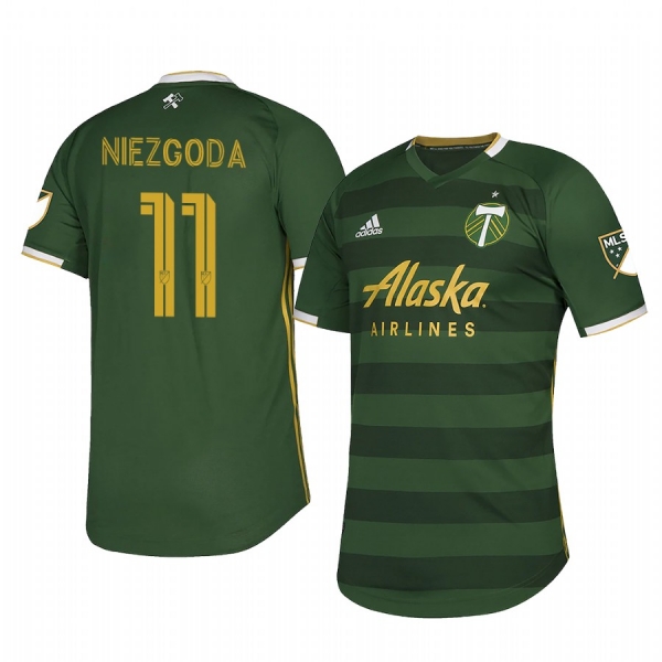 Portland Timbers Jaroslaw Niezgoda Men's Green Primary Short Sleeve Jersey 2020