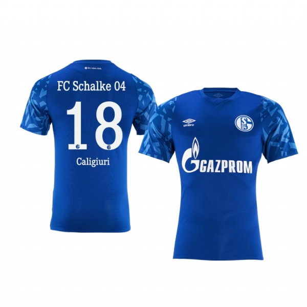 Midfielder Schalke 04 Daniel Caligiuri Men's Home Jersey 19-20