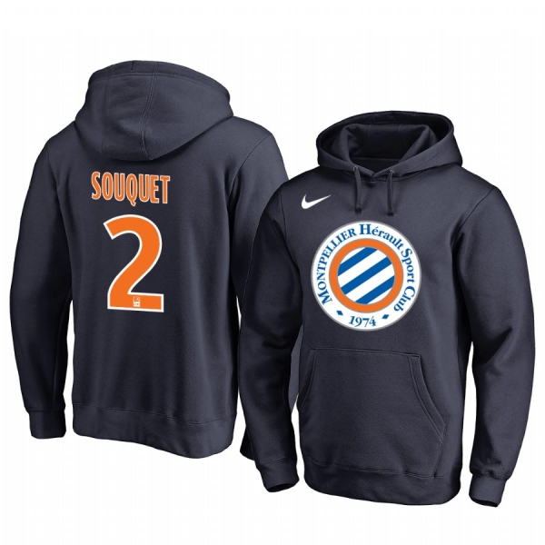 Arnaud Souquet Montpellier HSC Team Logo Navy Iconic Pullover Hoodie