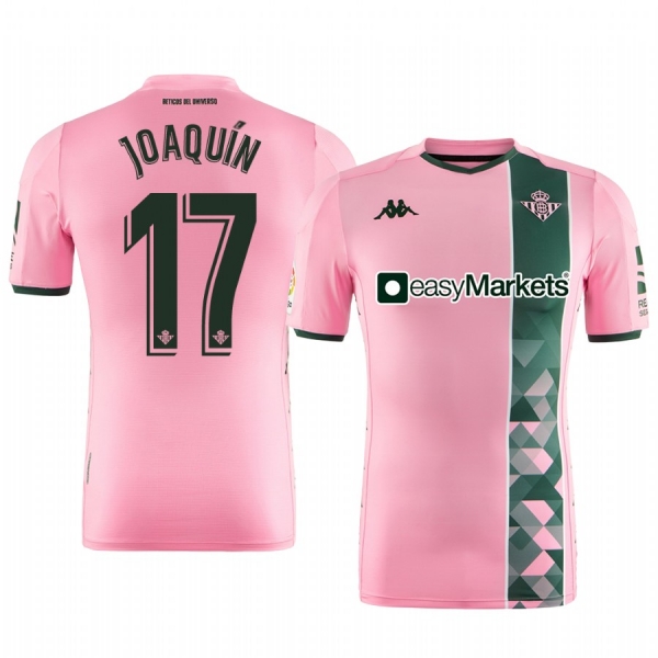 Real Betis Joaquin Men's Pink Third Short Sleeve Jersey 19-20