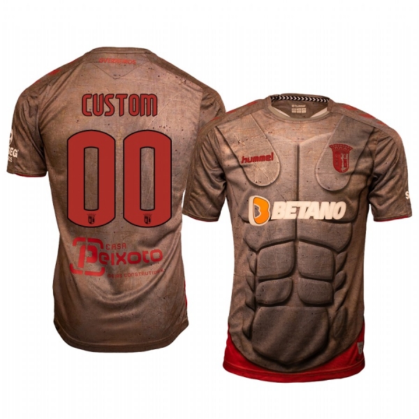 Custom Braga Third Gray Short Sleeve Jersey