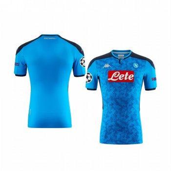 Youth SSC Napoli 2020 UEFA Champion League Home Sky Blue Short Sleeve Jersey