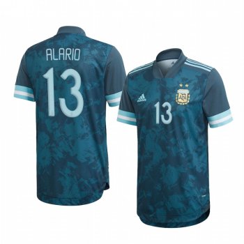 Argentina National Team Lucas Alario Men's Blue Away Official Jersey 2020