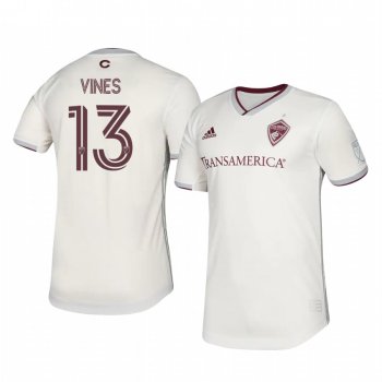 Sam Vines Colorado Rapids 2020 Away Authentic Short Sleeve White Jersey