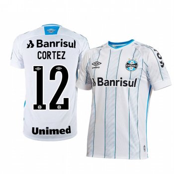 Gremio Bruno Cortez 2020-21 Away Men's White Short Sleeve Jersey