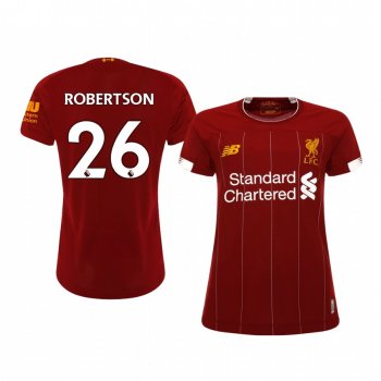 Women's Andrew Robertson Liverpool Home Short Sleeve Jersey 19-20