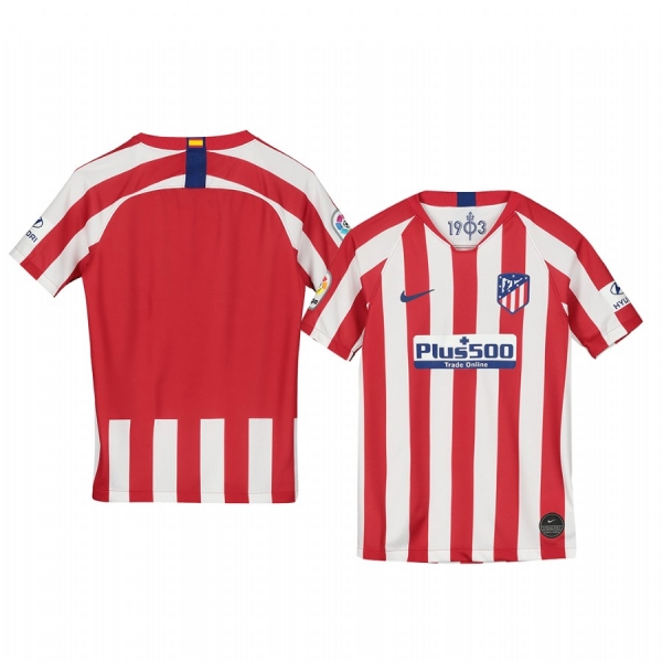 Youth Atletico de Madrid 19-20 Home Red White Official Short Sleeve Jersey