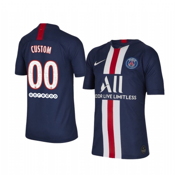 Youth Paris Saint-Germain Custom Home Youth Jersey 19-20