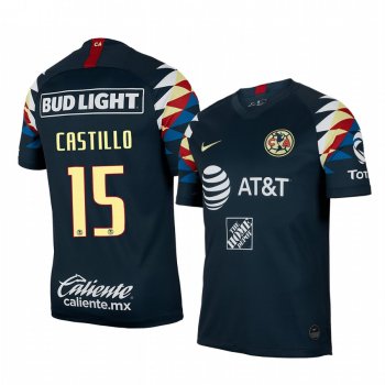 Nicolas Castillo Club America 19-20 Away Men's Navy Short Sleeve Jersey