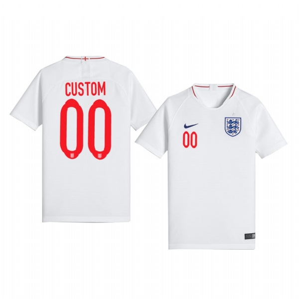 Youth 2018 World Cup England Custom Youth Home Official Jersey