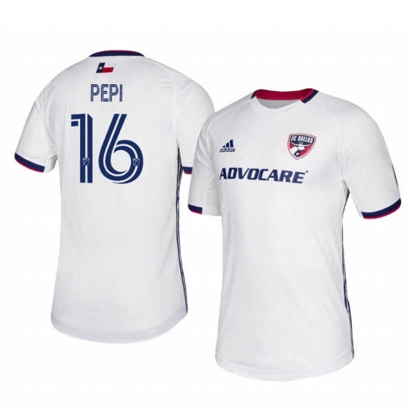 Ricardo Pepi FC Dallas 2020-21 Away Men's White Short Sleeve Jersey