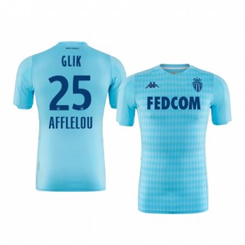 Kamil Glik AS Monaco 19-20 Third Men's Sky Blue Short Sleeve Jersey