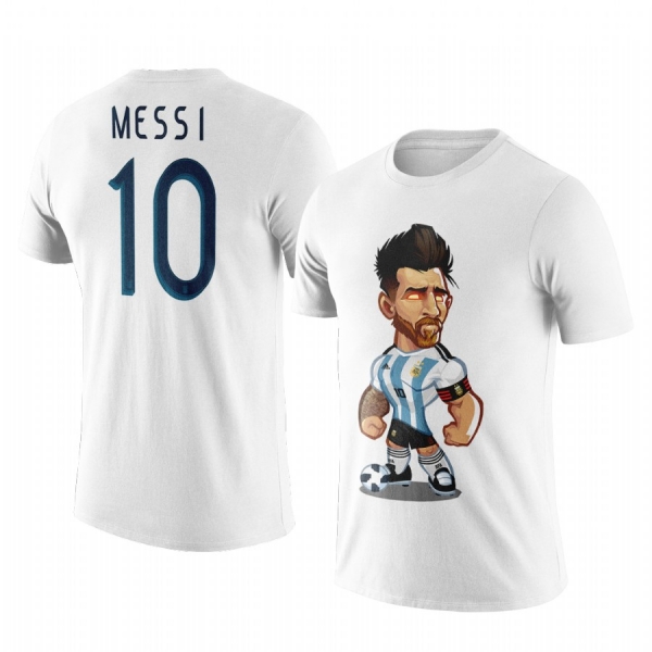 Men's Lionel Messi Argentina Cartoon Mascot Personalize Short Sleeve T-shirt