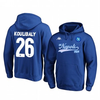 Kalidou Koulibaly SSC Napoli 2020 Wordmark Royal Iconic Pullover Hoodie