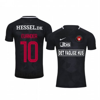 Evander Midtjylland Home Black Short Sleeve Jersey