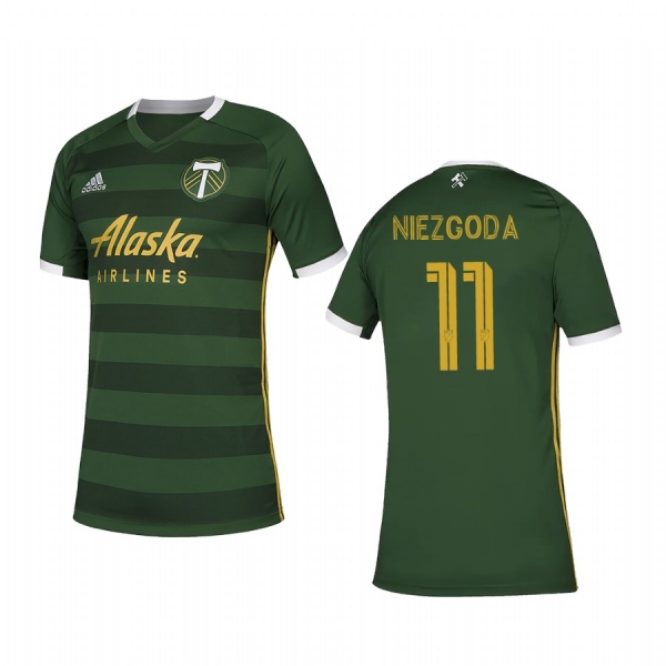 Youth Portland Timbers Jaroslaw Niezgoda Green Primary Short Sleeve Jersey 2020