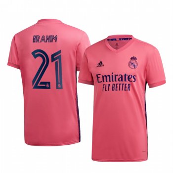 Brahim Díaz Real Madrid 2020-21 Away Men's Pink Short Sleeve Jersey