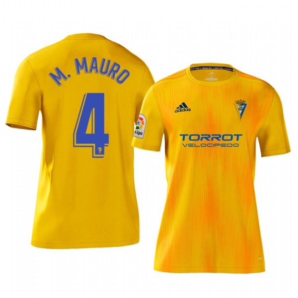 Marcos Mauro Cadiz CF Home Yellow Short Sleeve Jersey