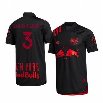 Amro Tarek New York Red Bulls Black 2020 Dark Mode Men's Authentic Short Sleeve Jersey