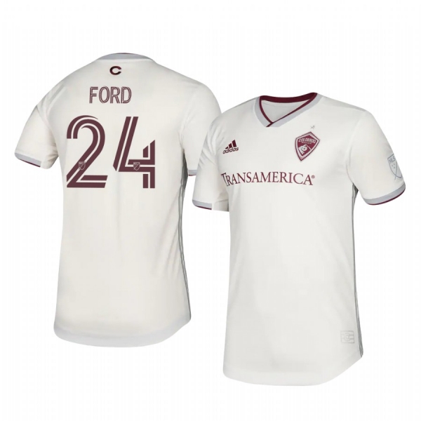 Kortne Ford Colorado Rapids 2020 Away Authentic Short Sleeve White Jersey