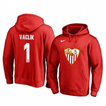 Tomas Vaclik Sevilla Red Team Logo Pullover Hoodie