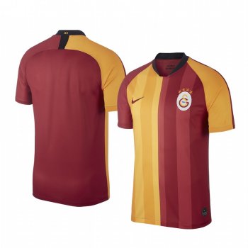 Galatasaray 19-20 Red Yellow Home Men's Short Sleeve Jersey