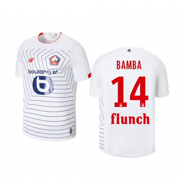 Youth Lille OSC Jonathan Bamba White Third Short Sleeve Jersey 19-20