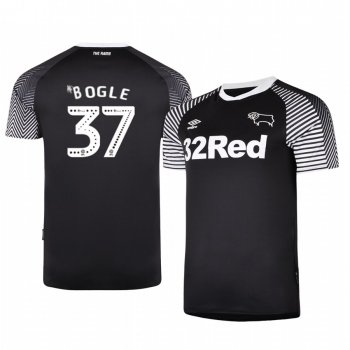 Jayden Bogle Derby County 19-20 Third Men's Black Official Short Sleeve Jersey