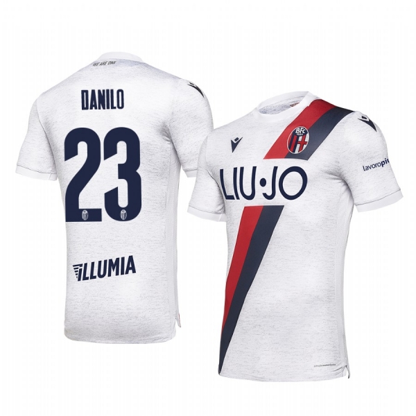 Bologna Danilo Men's White Away Short Sleeve Jersey 19-20