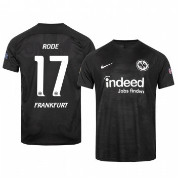 Sebastian Rode Eintracht Frankfurt 2020 Black Europa League Official Jersey Men's