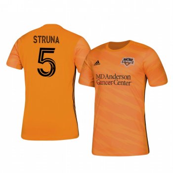 Aljaž Struna Houston Dynamo 2020-21 Home Men's Orange Short Sleeve Jersey