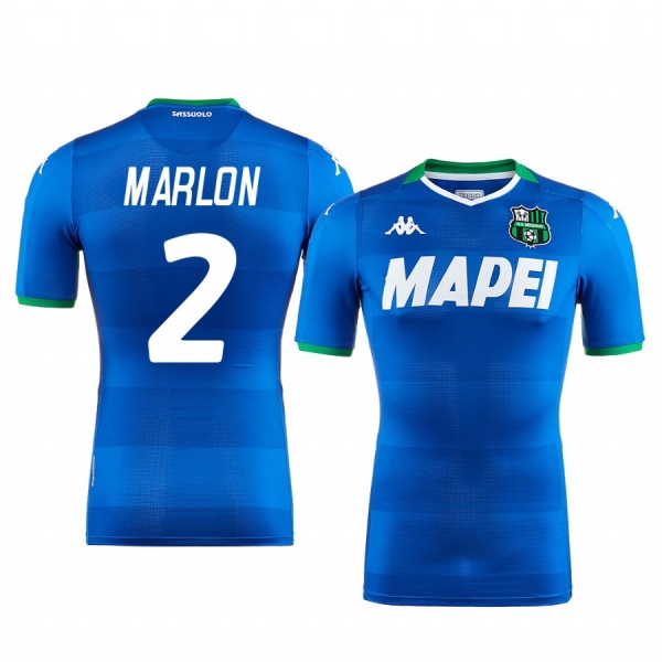 Marlon U.S. Sassuolo Calcio 2019-20 Blue Third Men's Short Sleeve Jersey