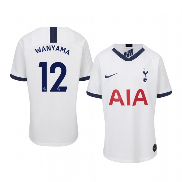 Youth Victor Wanyama Tottenham Hotspur 19-20 Home White Short Sleeve Jersey