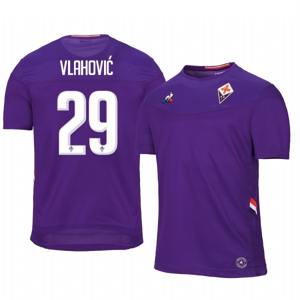 Fiorentina Dušan Vlahović 19-20 Home Men's Short Sleeve Jersey