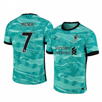 James Milner Liverpool 2020-21 Away Men's Green Short Sleeve Jersey