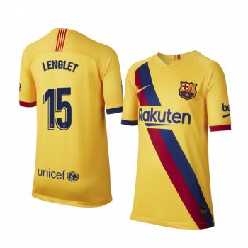 Youth Barcelona Clément Lenglet Away Short Sleeve Jersey 19-20