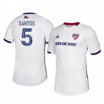 Thiago Santos FC Dallas 2020-21 Away Men's White Short Sleeve Jersey