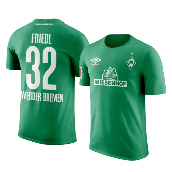 Men's Marco Friedl Werder Bremen Home Team Logo Short Sleeve T-Shirt