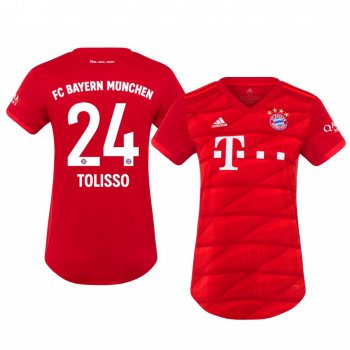 Women's Midfielder Bayern Munich Corentin Tolisso Home Jersey 19-20