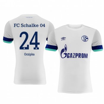 Schalke 04 Bastian Oczipka White Away Jersey 19-20 Men's