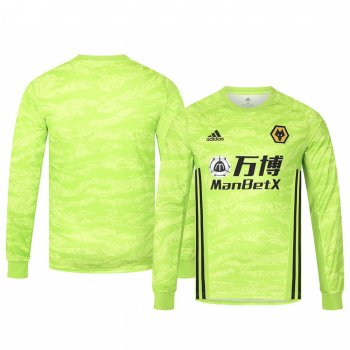 19-20 Wolverhampton Wanderers Light Green Goalkeeper Home Jersey Men's