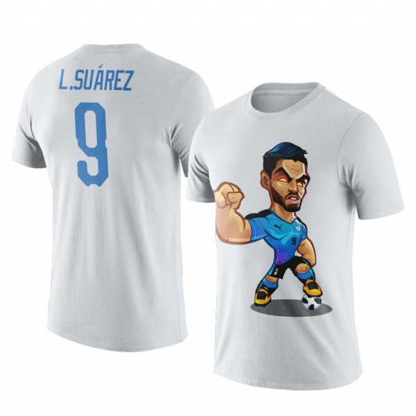 Men's Luis Suarez Uruguay Cartoon Mascot Personalize Short Sleeve T-shirt