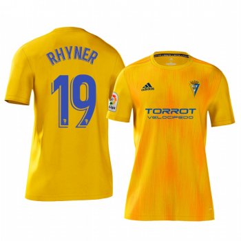 Jean-Pierre Rhyner Cadiz CF Home Yellow Short Sleeve Jersey