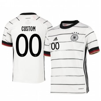 Youth Germany Custom Youth White Home Short Sleeve Jersey 2020-21