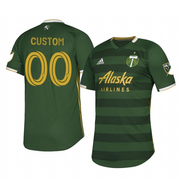 Portland Timbers Custom Men's Green Primary Short Sleeve Jersey 2020